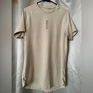 Rawgear Mens Large Tan Athletic Stretch Gym Lifting Performance Logo GUC